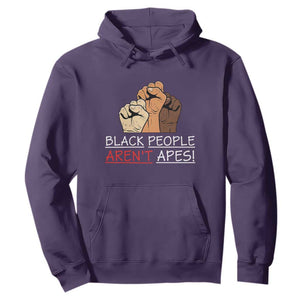Black People Aren't Apes Hoodie Anti-Racist Statement TS14 Purple Print Your Wear