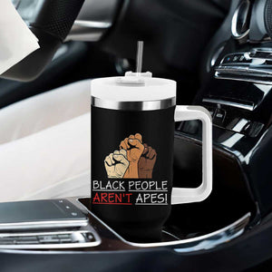 Black People Aren't Apes Tumbler With Handle Anti-Racist Statement TS14 Print Your Wear