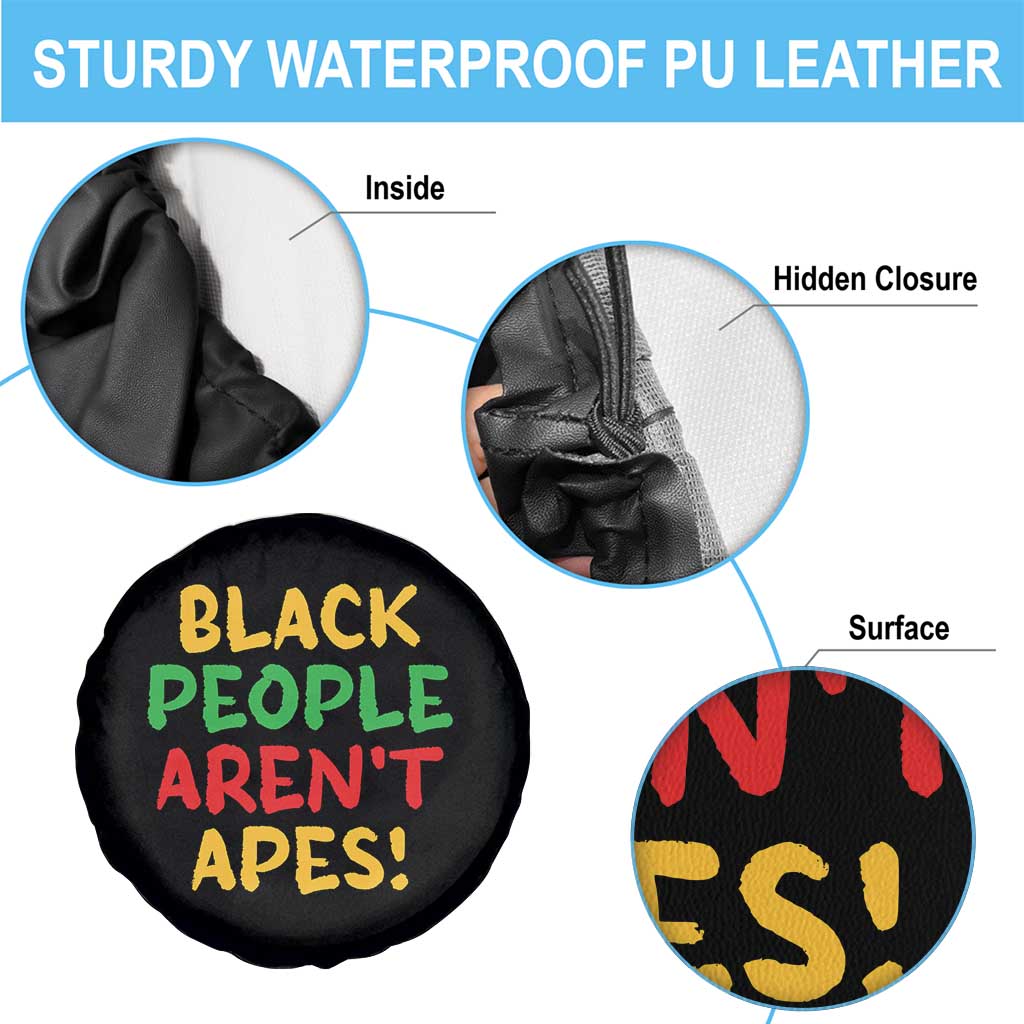 Black People Aren't Apes Spare Tire Cover Anti Racist Protest TS14 Print Your Wear