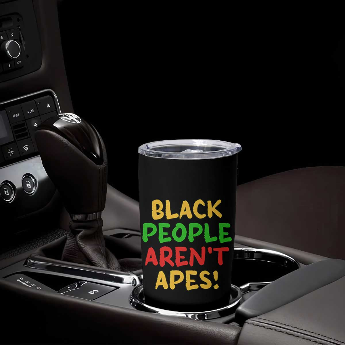 Black People Aren't Apes Tumbler Cup Anti Racist Protest TS14 Print Your Wear