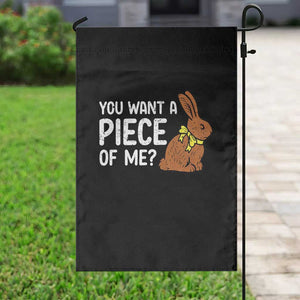 You Want A Piece Of Me Garden Flag Funny Easter Chocolate Bunny TS14 Print Your Wear