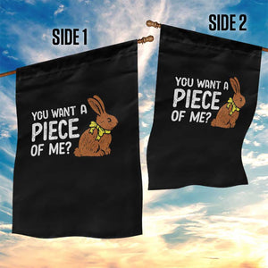 You Want A Piece Of Me Garden Flag Funny Easter Chocolate Bunny TS14 Print Your Wear