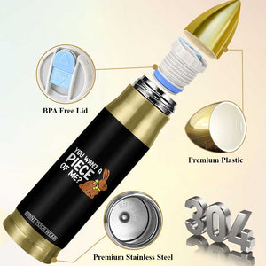 You Want A Piece Of Me Bullet Tumbler Funny Easter Chocolate Bunny TS14 Print Your Wear