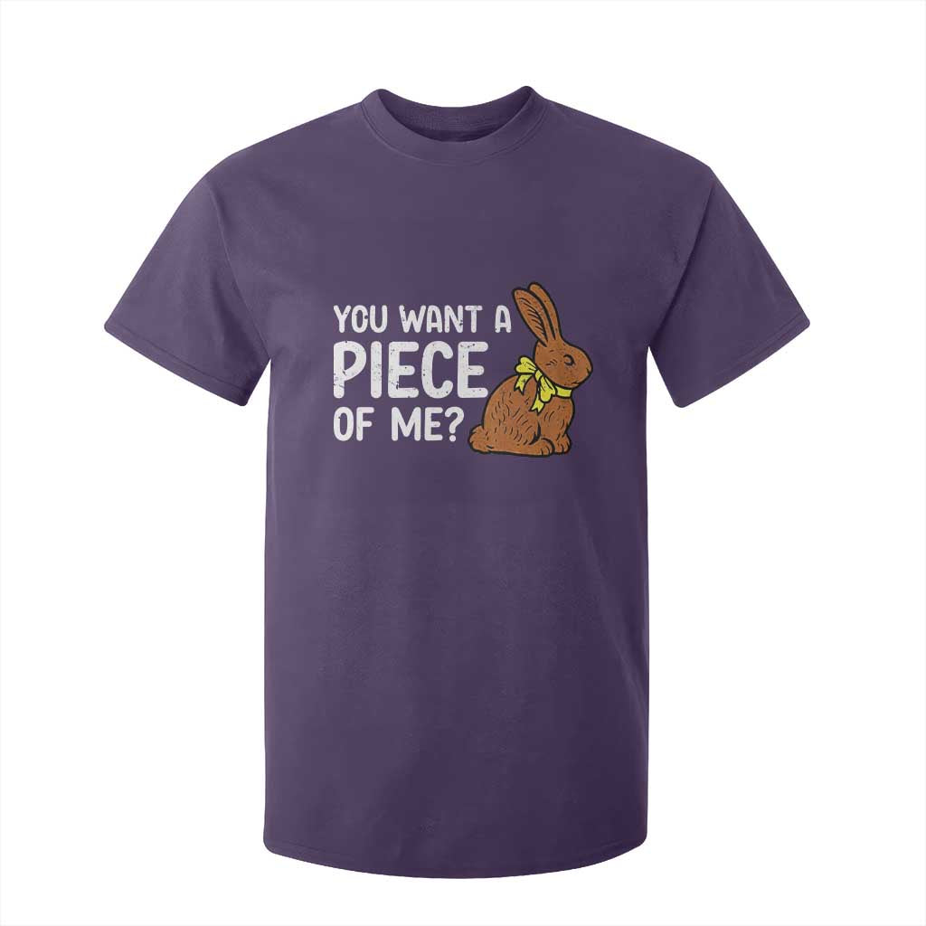 You Want A Piece Of Me T Shirt For Kid Funny Easter Chocolate Bunny TS14 Purple Print Your Wear