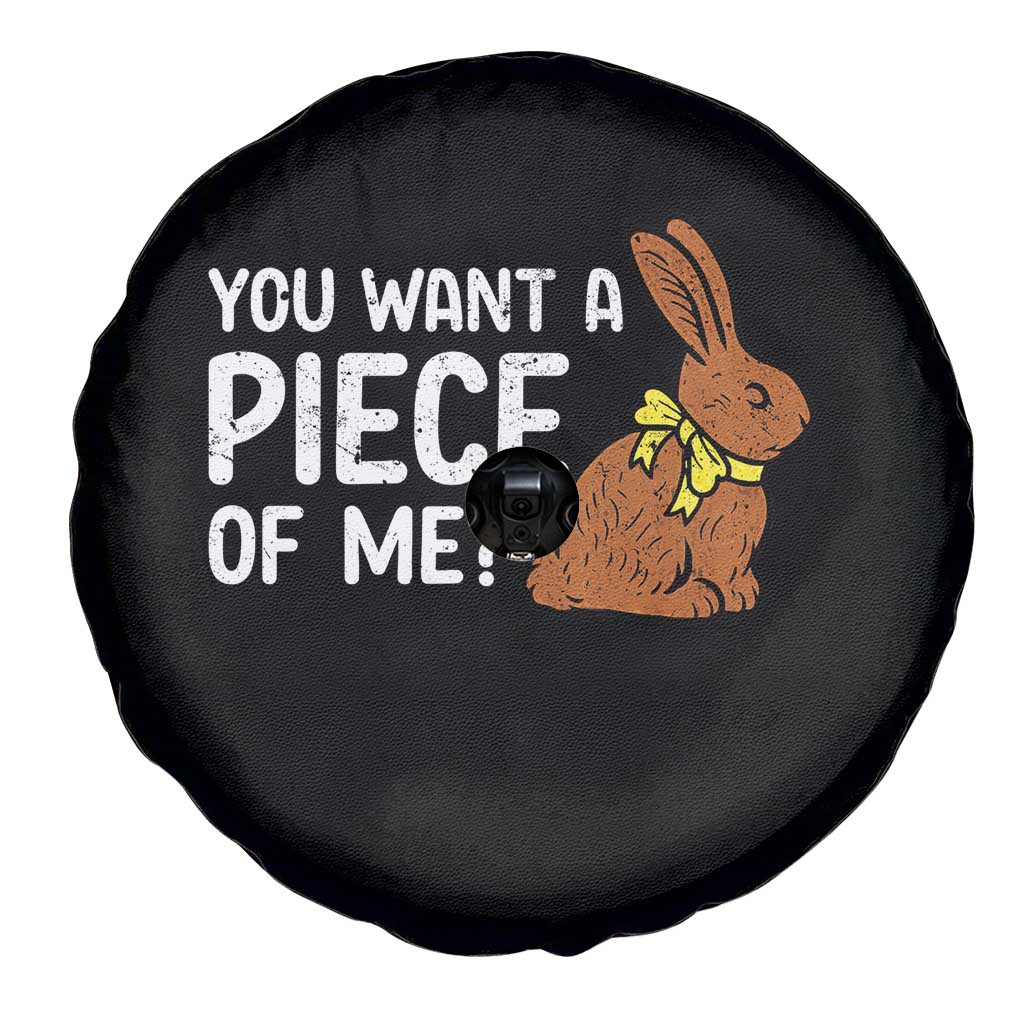 You Want A Piece Of Me Spare Tire Cover Funny Easter Chocolate Bunny TS14 Print Your Wear