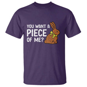 You Want A Piece Of Me T Shirt Funny Easter Chocolate Bunny TS14 Purple Print Your Wear