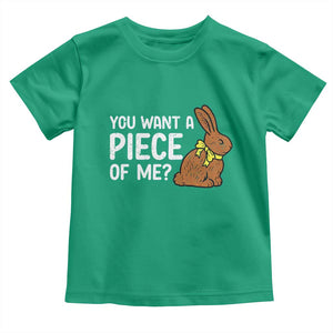 You Want A Piece Of Me Toddler T Shirt Funny Easter Chocolate Bunny TS14 Irish Green Print Your Wear
