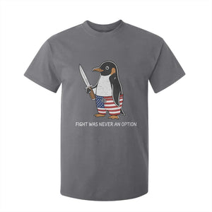 Flight was Never an Option T Shirt For Kid Funny Penguin Knife Sarcastic American Flag