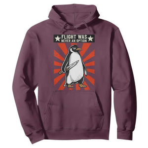 Flight was Never an Option Hoodie Funny Penguin Knife Sarcastic