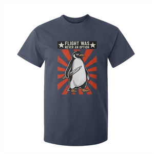 Flight was Never an Option T Shirt For Kid Funny Penguin Knife Sarcastic