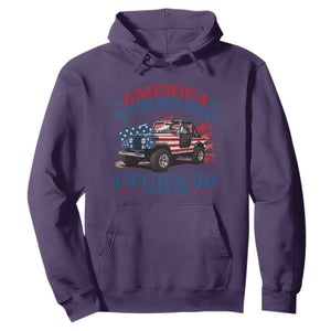 America Turns 250 I Turn 50 1976 50th Birthday Hoodie Compact Classic Off-road SUV