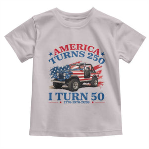 America Turns 250 I Turn 50 1976 50th Birthday Toddler T Shirt Compact Classic Off-road SUV