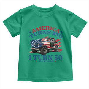 America Turns 250 I Turn 50 1976 50th Birthday Toddler T Shirt Compact Classic Off-road SUV