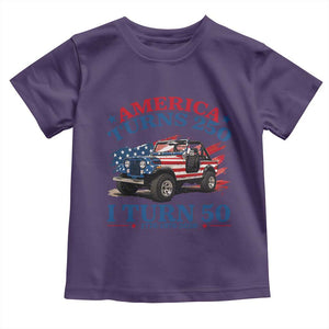 America Turns 250 I Turn 50 1976 50th Birthday Toddler T Shirt Compact Classic Off-road SUV