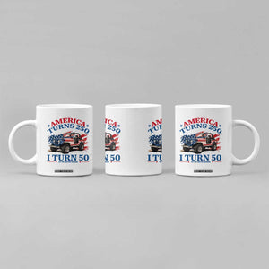America Turns 250 I Turn 50 1976 50th Birthday Coffee Mug Compact Classic Off-road SUV