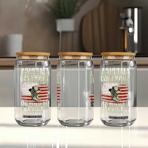 America Turns 250 I Turn 50 1976 50th Birthday Glass Can Patriotic Cowboy Cowgirl Rodeo 4th of July