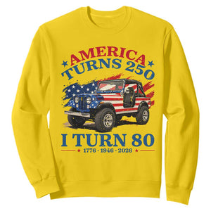 America Turns 250 I Turn 80 1946 80th Birthday Sweatshirt Compact Classic Off-road SUV