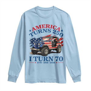 America Turns 250 I Turn 70 1956 70th Birthday Long Sleeve Shirt Compact Classic Off-road SUV
