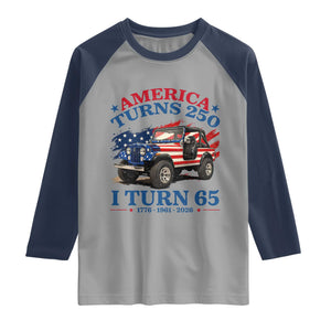 America Turns 250 I Turn 65 1961 65th Birthday Raglan Shirt Compact Classic Off-road SUV