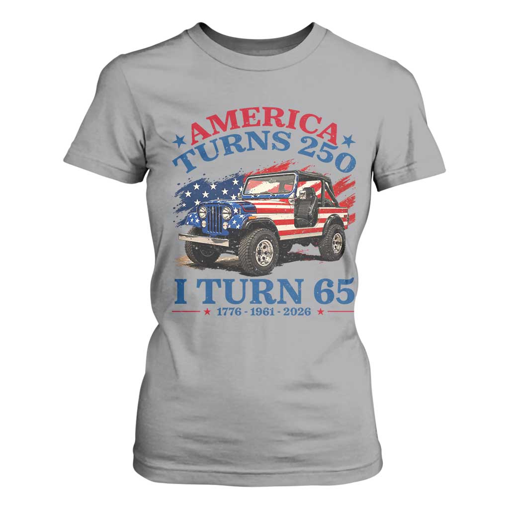 America Turns 250 I Turn 65 1961 65th Birthday T Shirt For Women Compact Classic Off-road SUV