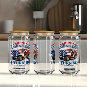America Turns 250 I Turn 60 1966 60th Birthday Glass Can Compact Classic Off-road SUV