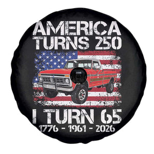 America Turns 250 I Turn 65 1961 65th Birthday Spare Tire Cover Vintage Classic Original American Old Pickup Truck