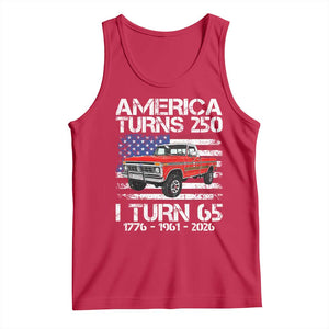 America Turns 250 I Turn 65 1961 65th Birthday Tank Top Vintage Classic Original American Old Pickup Truck