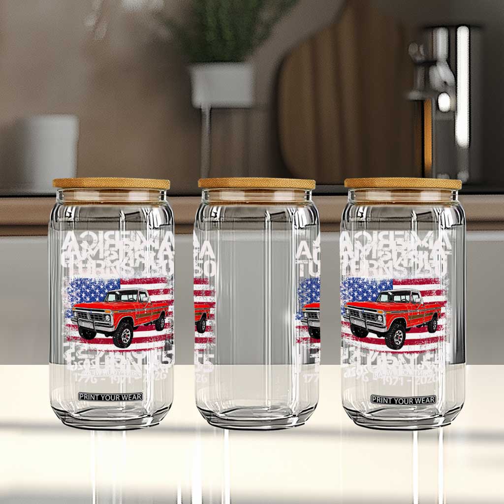 America Turns 250 I Turn 55 1971 55th Birthday Glass Can Vintage Classic Original American Old Pickup Truck