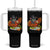 Funny Thanksgiving Cat Pilgrim Eat Turkey Tumbler With Handle TS14 One Size: 40 oz Black Print Your Wear