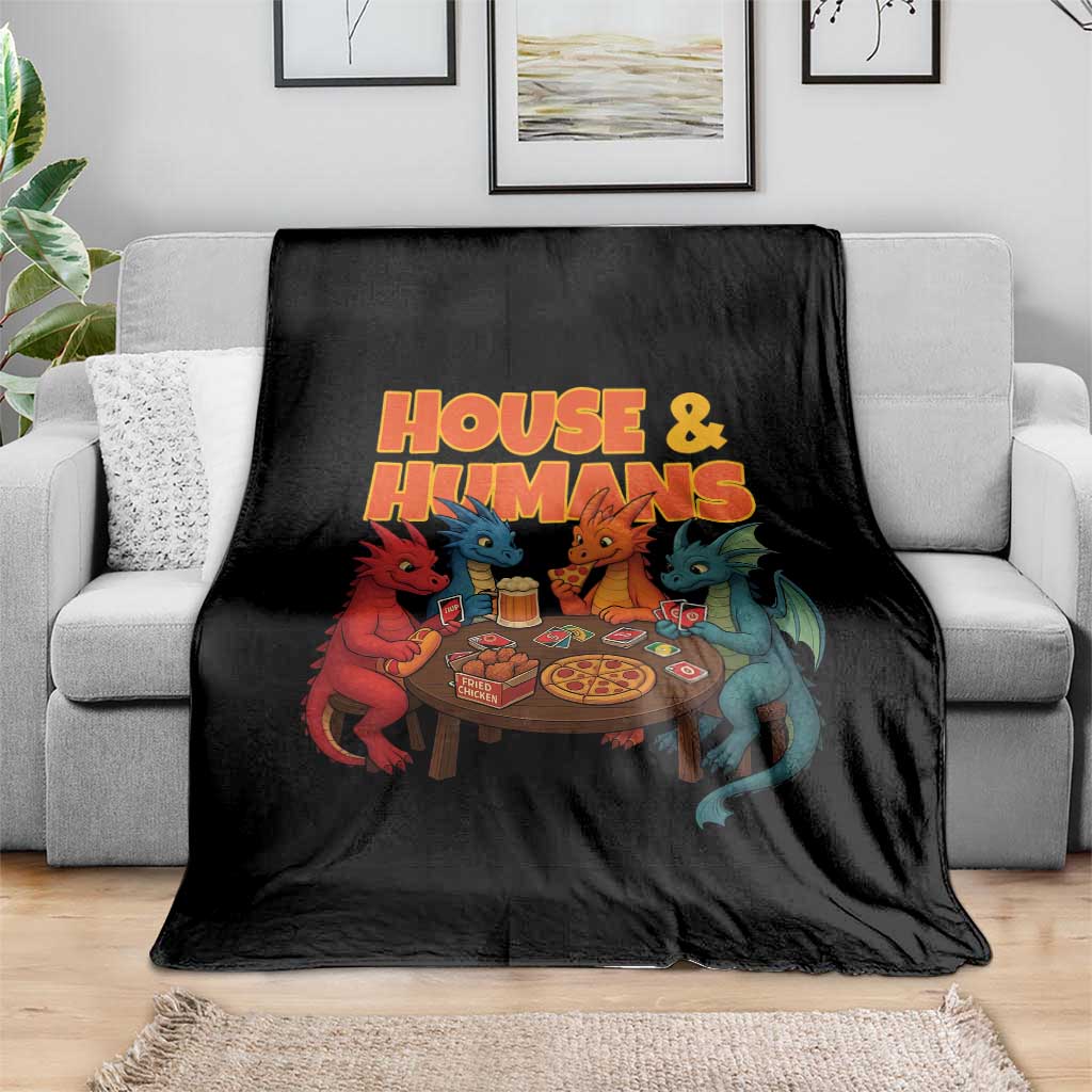 Houses Humans Throw Blanket Funny RPG Parody Gamer TS14 Print Your Wear