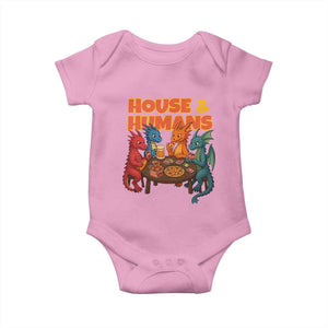 Houses Humans Baby Onesie Funny RPG Parody Gamer TS14 Light Pink Print Your Wear