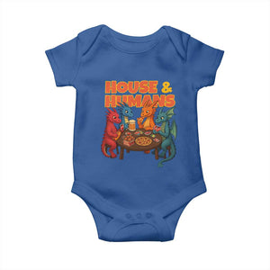 Houses Humans Baby Onesie Funny RPG Parody Gamer TS14 Royal Blue Print Your Wear