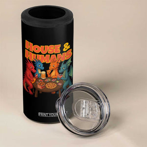 Houses Humans 4 in 1 Can Cooler Tumbler Funny RPG Parody Gamer TS14 Print Your Wear