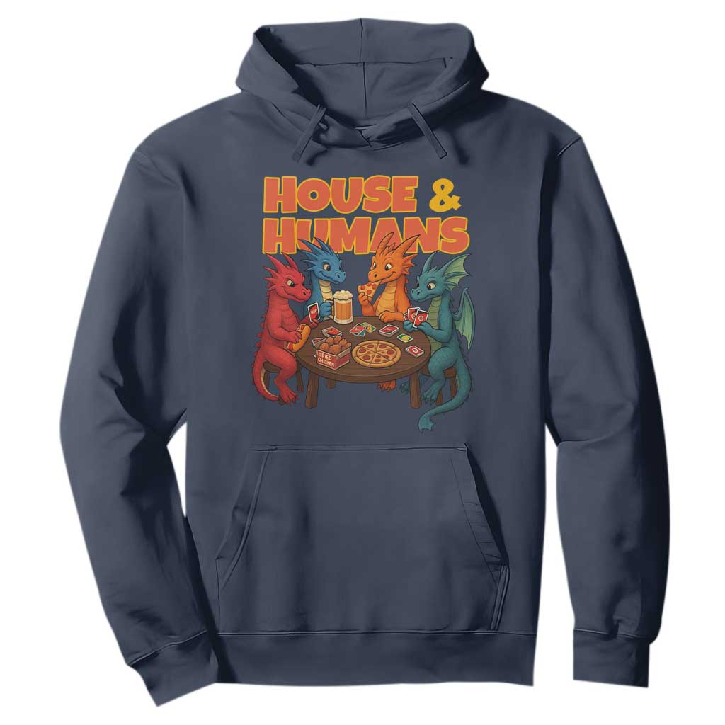 Houses Humans Hoodie Funny RPG Parody Gamer TS14 Navy Print Your Wear