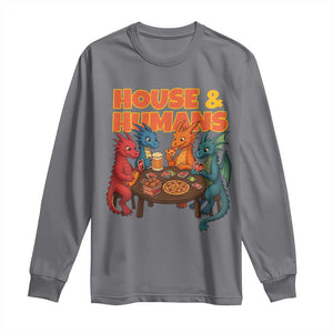 Houses Humans Long Sleeve Shirt Funny RPG Parody Gamer TS14 Charcoal Print Your Wear