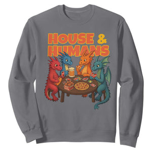 Houses Humans Sweatshirt Funny RPG Parody Gamer TS14 Charcoal Print Your Wear