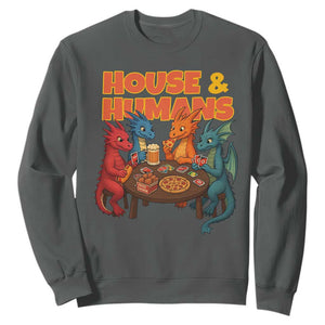 Houses Humans Sweatshirt Funny RPG Parody Gamer TS14 Dark Heather Print Your Wear