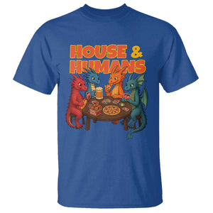 Houses Humans T Shirt Funny RPG Parody Gamer TS14 Royal Blue Print Your Wear