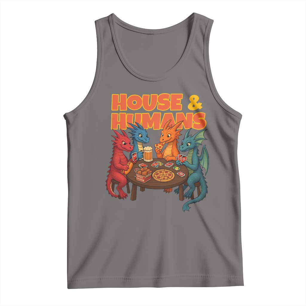 Houses Humans Tank Top Funny RPG Parody Gamer TS14 Deep Heather Print Your Wear