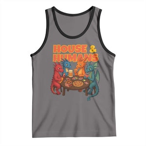 Houses Humans Tank Top Funny RPG Parody Gamer TS14 Deep Heather Black Print Your Wear
