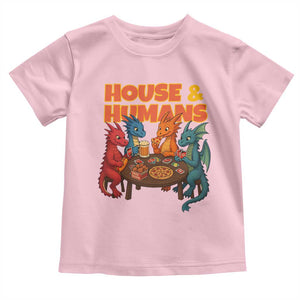 Houses Humans Toddler T Shirt Funny RPG Parody Gamer TS14 Light Pink Print Your Wear