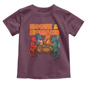 Houses Humans Toddler T Shirt Funny RPG Parody Gamer TS14 Maroon Print Your Wear