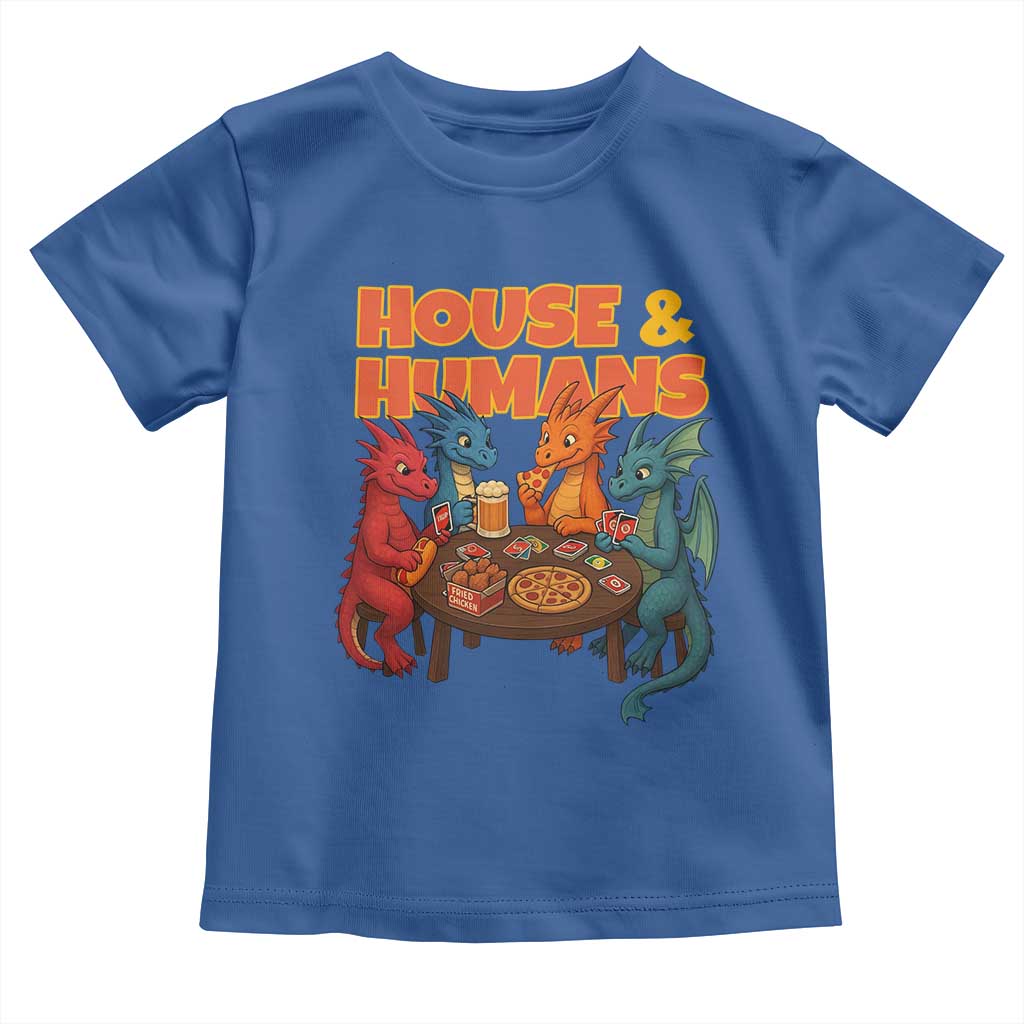 Houses Humans Toddler T Shirt Funny RPG Parody Gamer TS14 Royal Blue Print Your Wear
