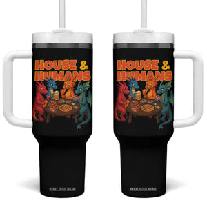 Houses Humans Tumbler With Handle Funny RPG Parody Gamer TS14 One Size: 40 oz Black Print Your Wear