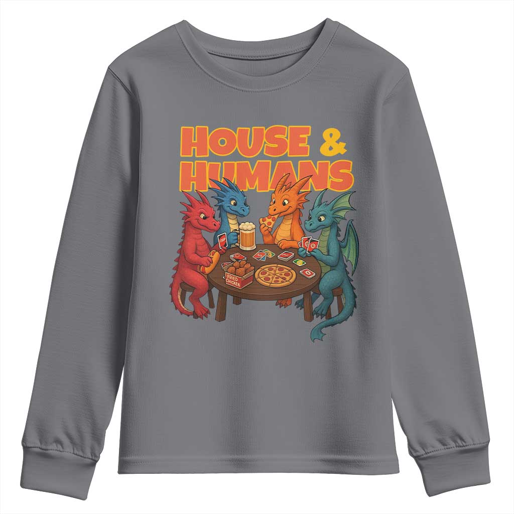 Houses Humans Youth Sweatshirt Funny RPG Parody Gamer TS14 Charcoal Print Your Wear