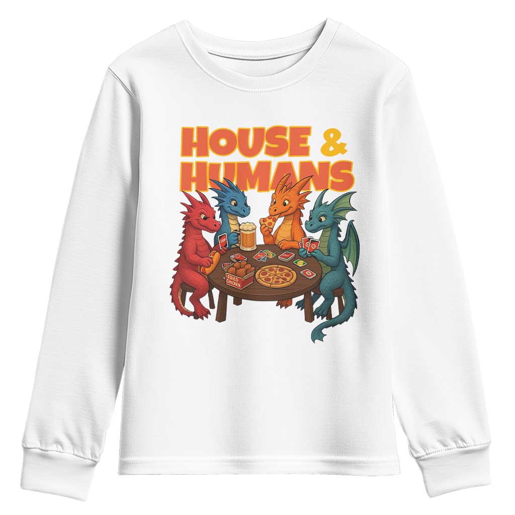 Houses Humans Youth Sweatshirt Funny RPG Parody Gamer TS14 White Print Your Wear