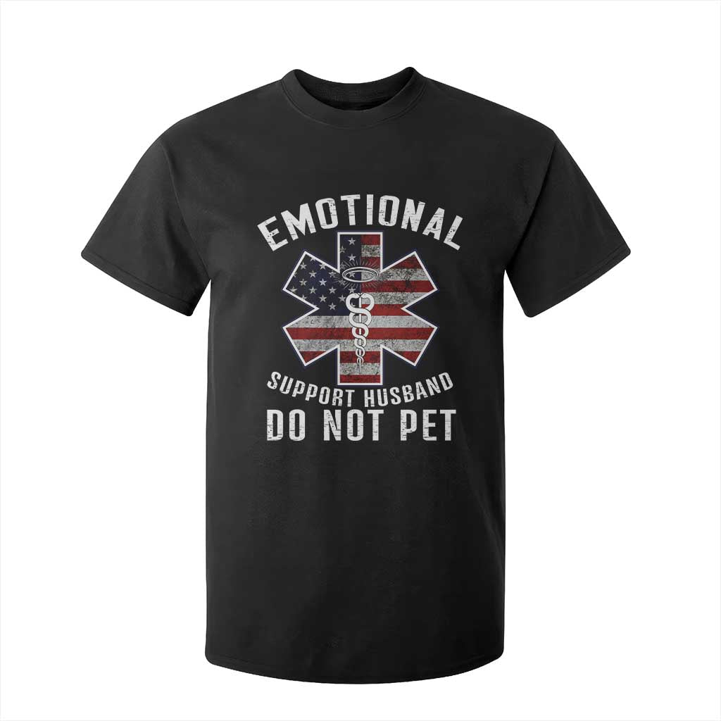 Emotional Support Husband Do Not Pet T Shirt For Kid Funny Couples TS14 Black Print Your Wear