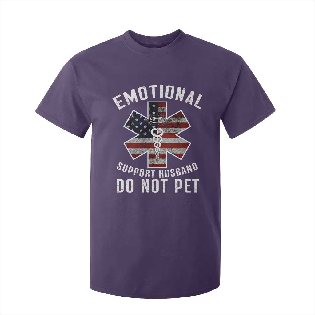 Emotional Support Husband Do Not Pet T Shirt For Kid Funny Couples TS14 Purple Print Your Wear