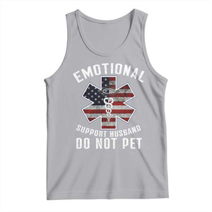 Emotional Support Husband Do Not Pet Tank Top Funny Couples TS14 Athletic Heather Print Your Wear