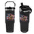 Fireman American Flag Flip Straw Tumbler Firefighter Christian Cross Bible TS14 One Size: 30 oz Black Print Your Wear